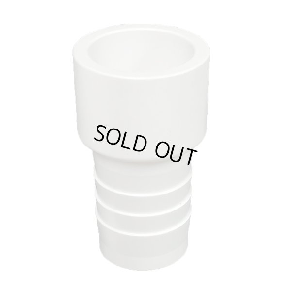 画像1: MMC　DIN規格カラー配管　ホースアダプター25x16.5mm　ホワイト