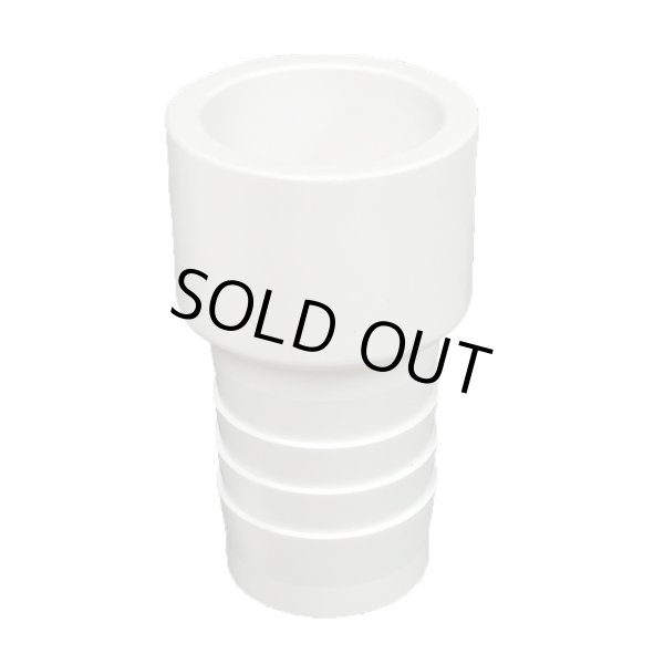 画像1: MMC　DIN規格カラー配管　ホースアダプター25x16.5mm　ホワイト