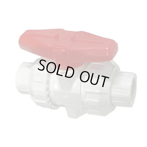 画像1: MMC　DIN規格カラー配管　ユニオンボールバルブ　ホワイト 25ｍｍ